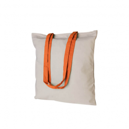 Borsa shoppers in cotone 130gr manici colorati
