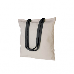 Borsa shoppers in cotone 130gr manici colorati