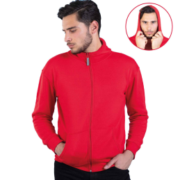 Felpa con cappuccio e zip