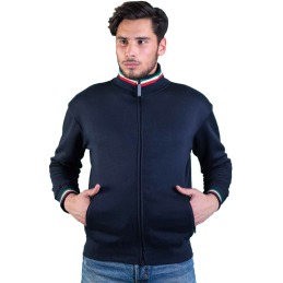 Felpa  unisex collo a lupetto tricolore