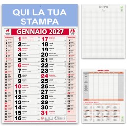 Calendario Olandese Back Notes