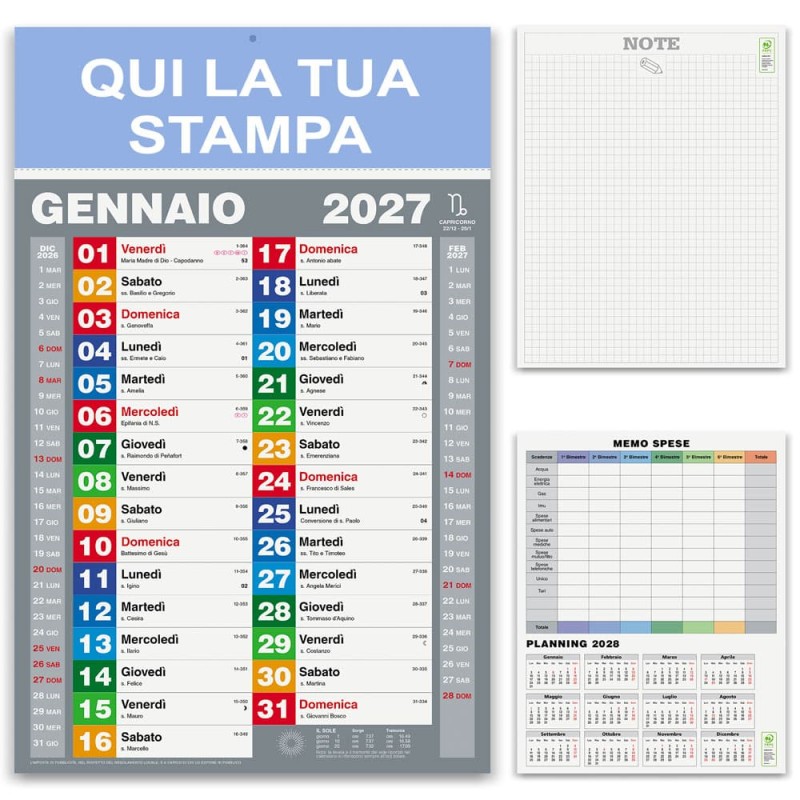 Calendario Olandese Block
