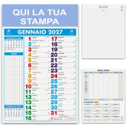 Calendario Olandese Notes Multicolor