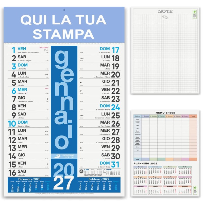 Calendario Olandese Colors