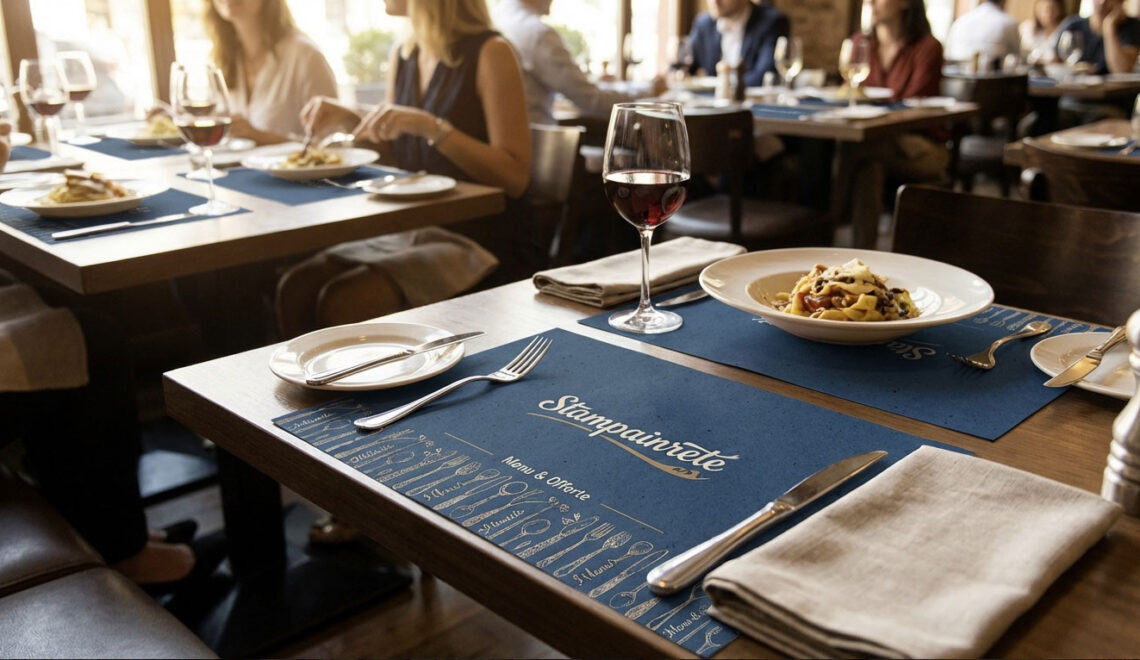 Tovagliette personalizzate in carta per ristoranti, pizzerie, pub, trattorie ed eventi